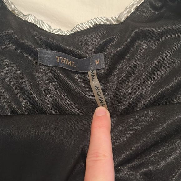 NWOT THML Scoop Back Lined Sequin Shift Dress Size M - Picture 2 of 16